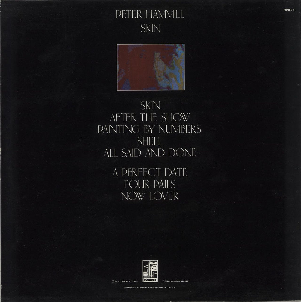 Peter Hammill Skin UK vinyl LP album (LP record)