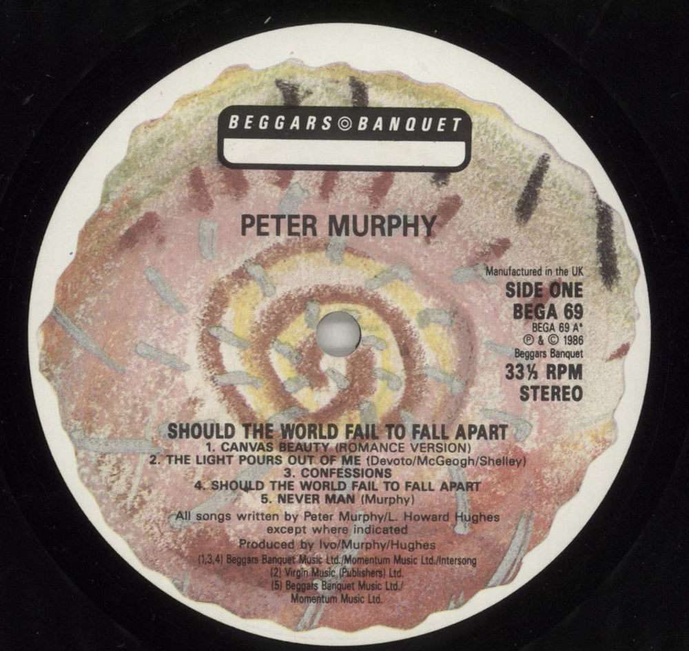 Peter Murphy Should The World Fail To Fall Apart UK vinyl LP album (LP record) PEMLPSH401688