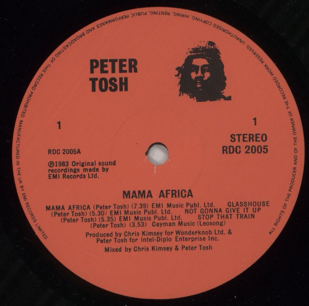 Peter Tosh Mama Africa UK vinyl LP album (LP record) TOSLPMA660937