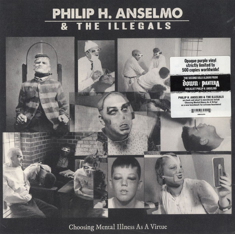 Phillip H. Anselmo & The Illegals Choosing Mental Illness As A Virtue - Purple Vinyl - Hype Stickered UK vinyl LP album (LP record) SOM455LP