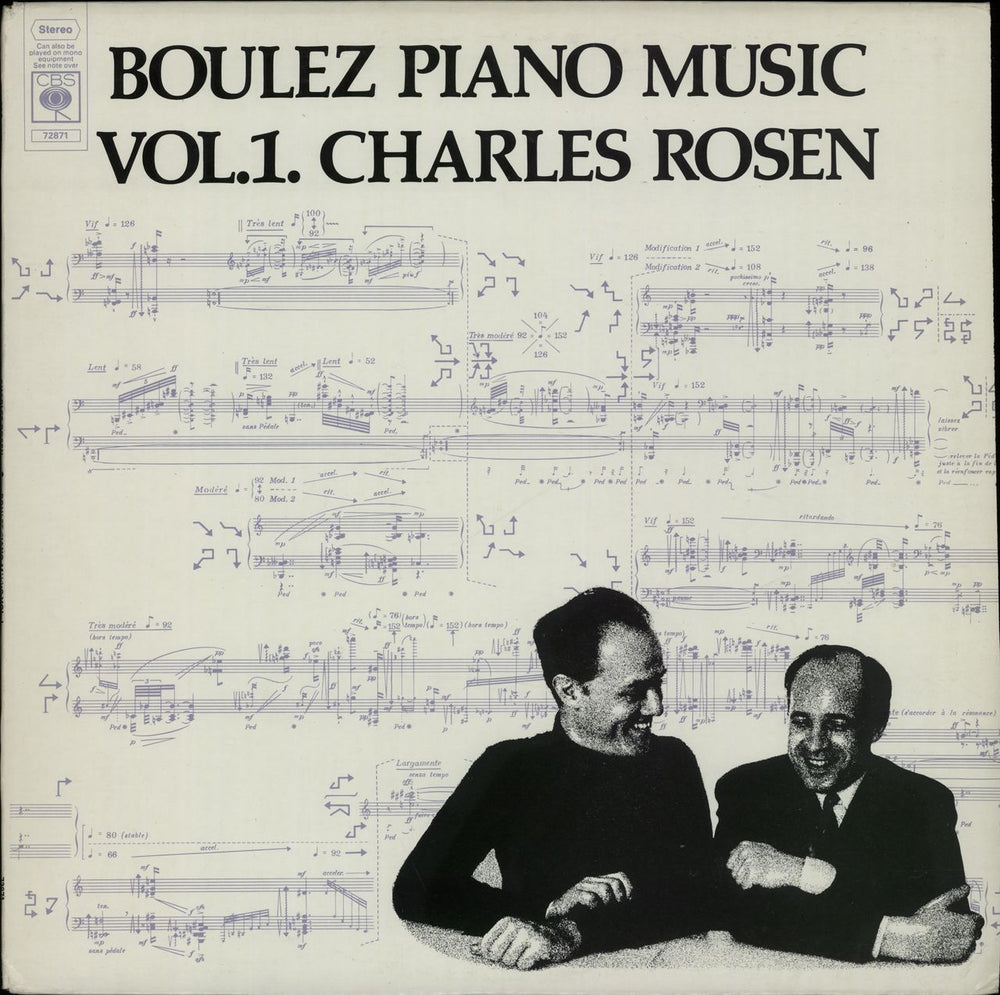 Pierre Boulez Piano Music Vol. 1 UK vinyl LP album (LP record) 72871