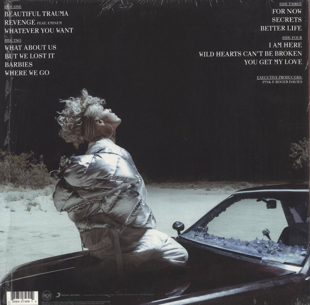 Pink Beautiful Trauma UK 2-LP vinyl record set (Double LP Album) 889854746919