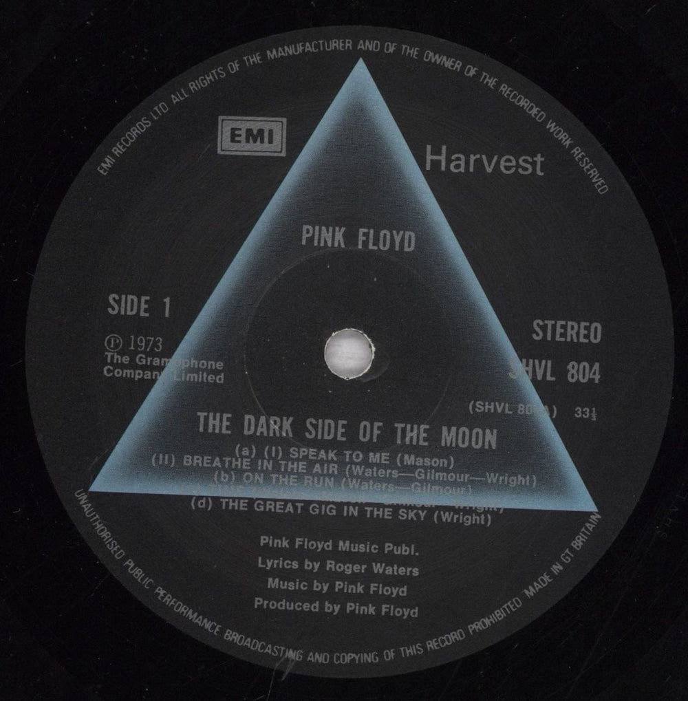 Pink Floyd The Dark Side Of The Moon - 5th - Complete - VG UK vinyl LP album (LP record) PINLPTH697834