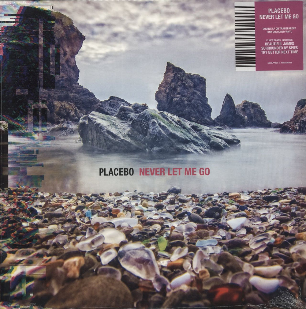 Placebo Never Let Me Go - Transparent Pink Vinyl + Cassess, CD & Signed Print UK 2-LP vinyl record set (Double LP Album) SOAKLPP263