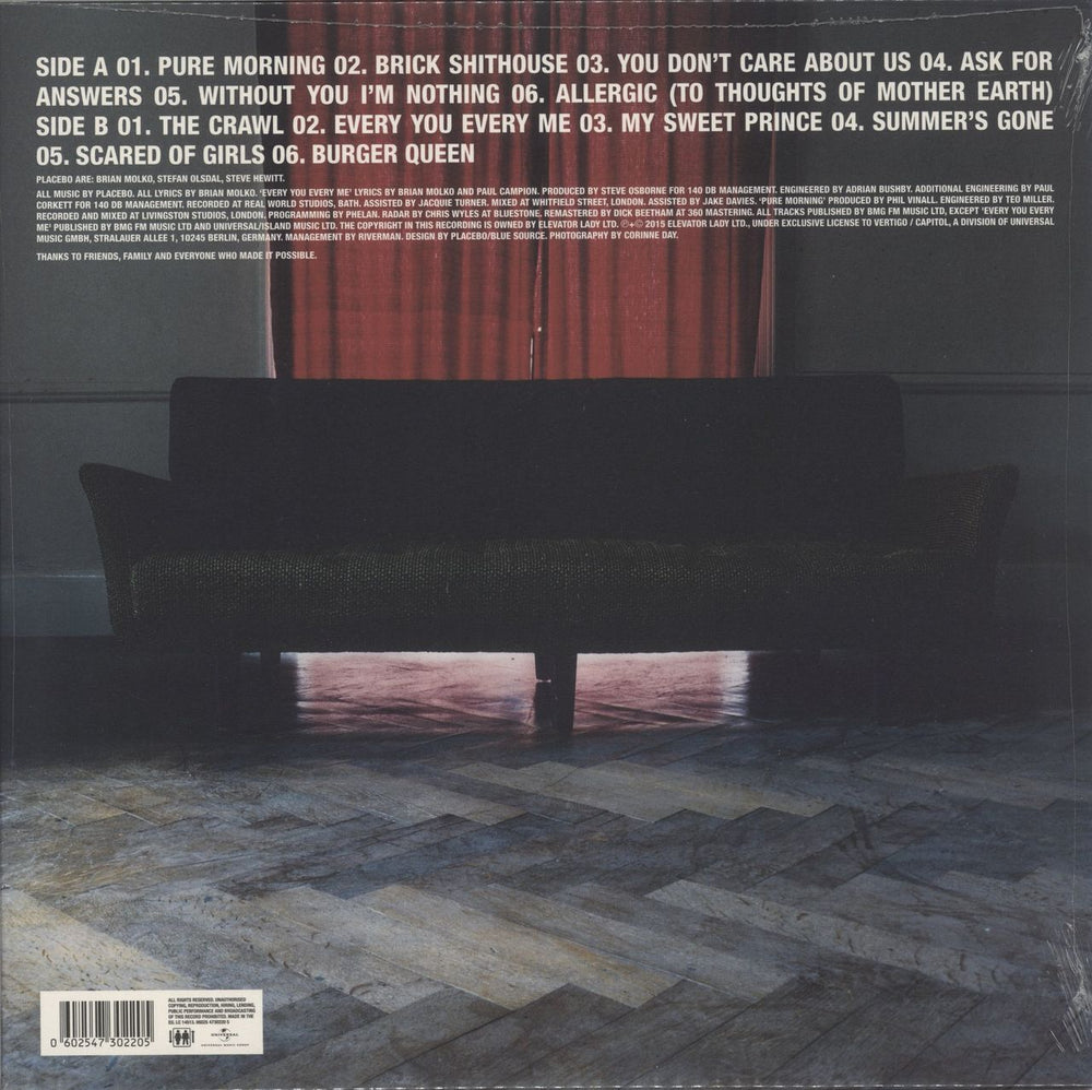 Placebo Without You I'm Nothing - 180 Gram Yellow Vinyl - Sealed UK vinyl LP album (LP record) 886975040018