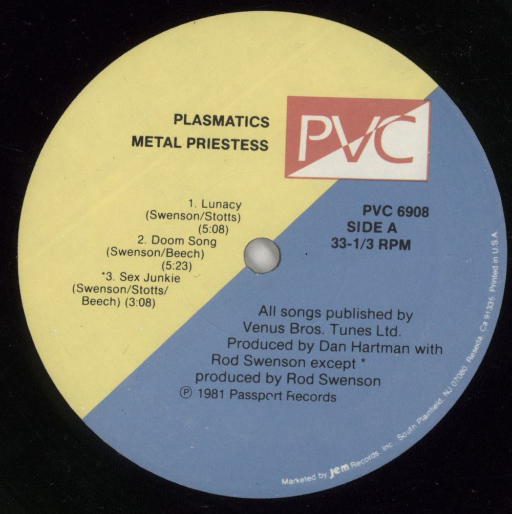 Plasmatics Metal Priestess US 12" vinyl single (12 inch record / Maxi-single) LCS12ME867318