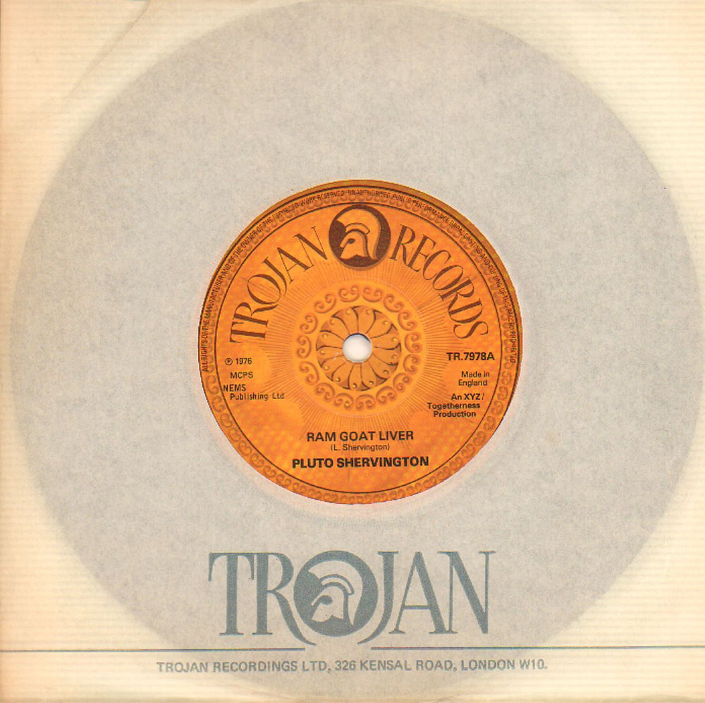 Pluto Shervington Ram Goat Liver UK 7" vinyl single (7 inch record / 45) TR7978