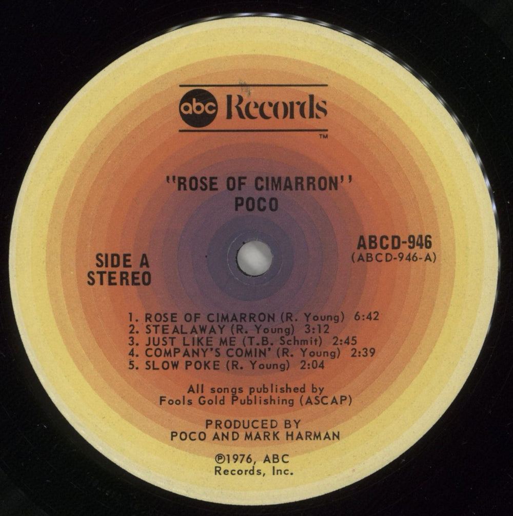 Poco Rose Of Cimarron US vinyl LP album (LP record) POCLPRO592407
