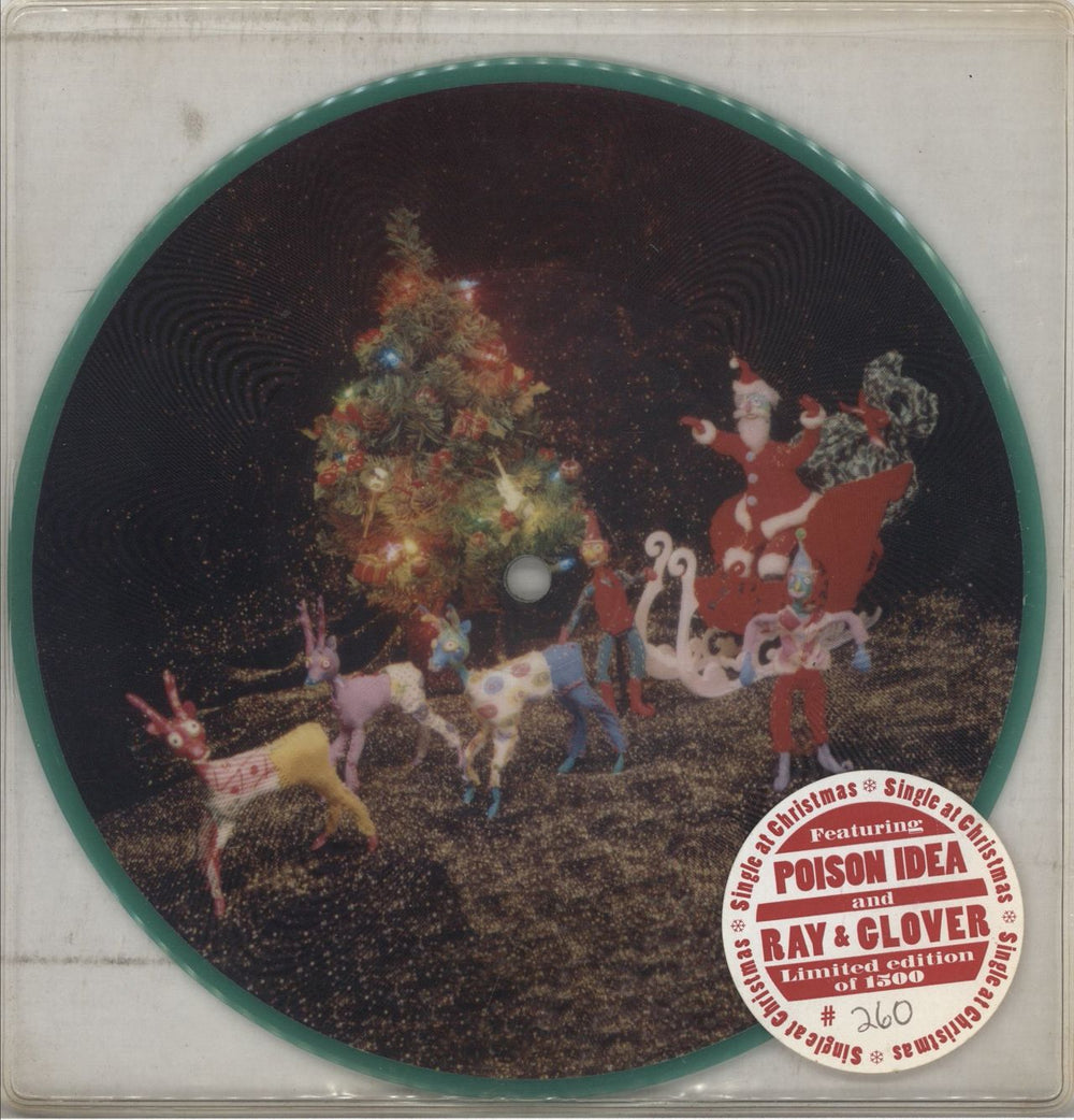 Poison Idea Single At Christmas US 7" vinyl picture disc (7 inch picture disc single) TK937045