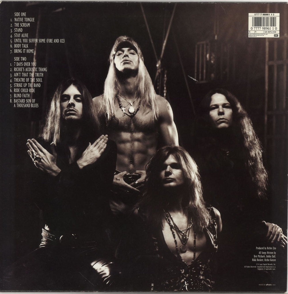 Poison Native Tongue - EX UK vinyl LP album (LP record) 077779896110