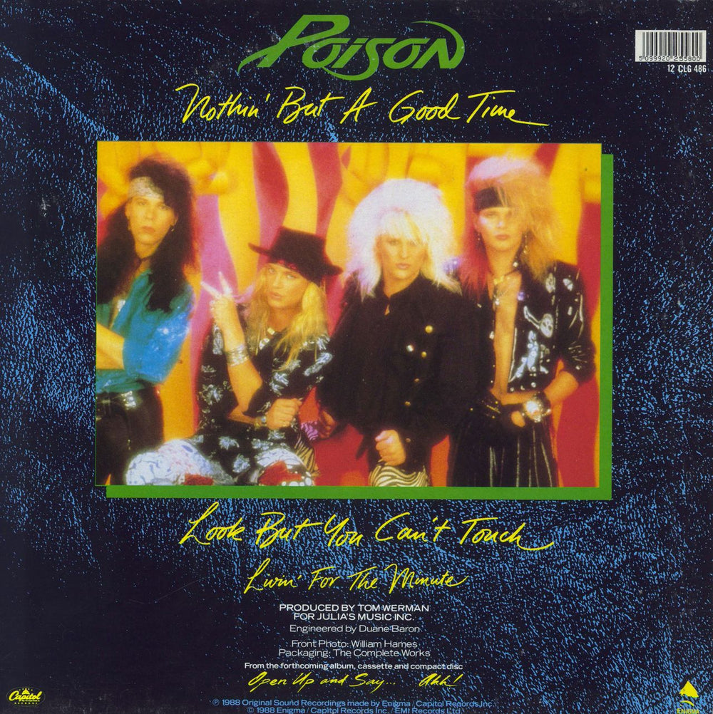 Poison Nothin' But A Good Time UK 12" vinyl single (12 inch record / Maxi-single) 5099920255800