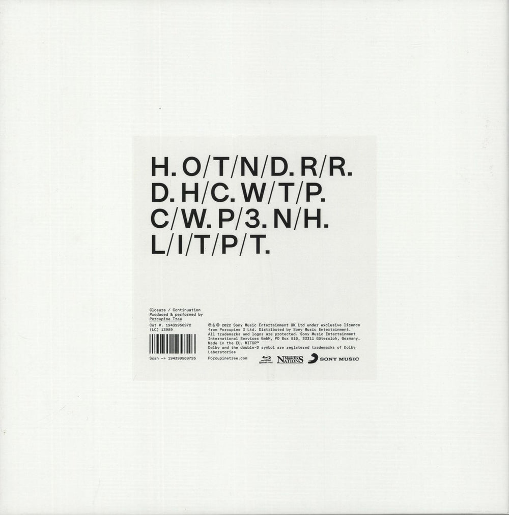 Porcupine Tree Closure / Continuation: Deluxe Edition UK CD Album Box Set 194399569726