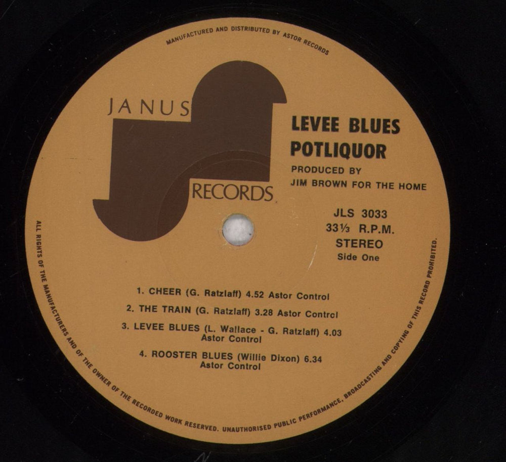 Pot Liquor Levee Blues Australian vinyl LP album (LP record) P3YLPLE841993