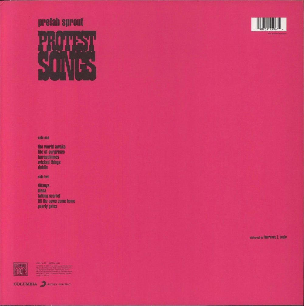 Prefab Sprout Protest Songs - 180g UK vinyl LP album (LP record) 190759459614