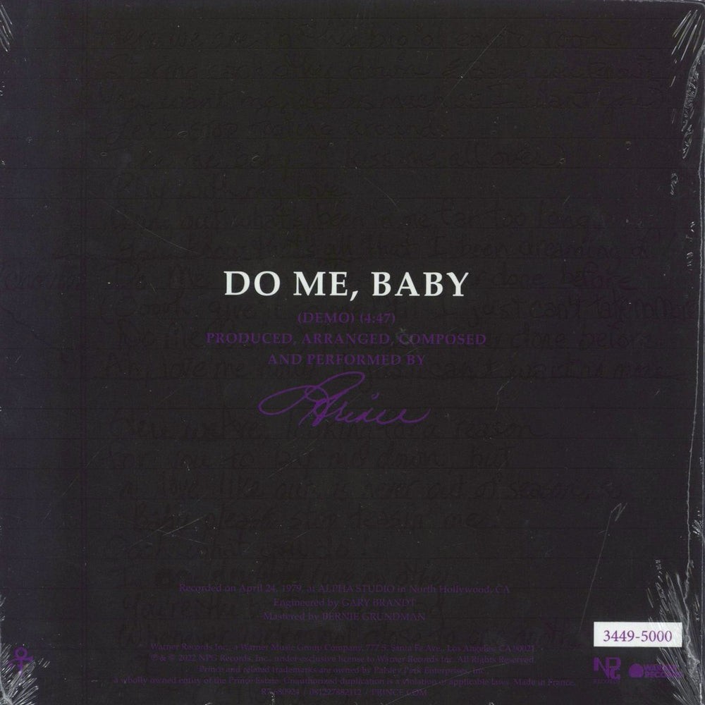 Prince Do Me, Baby - Purple Vinyl - Sealed US 7" vinyl single (7 inch record / 45)