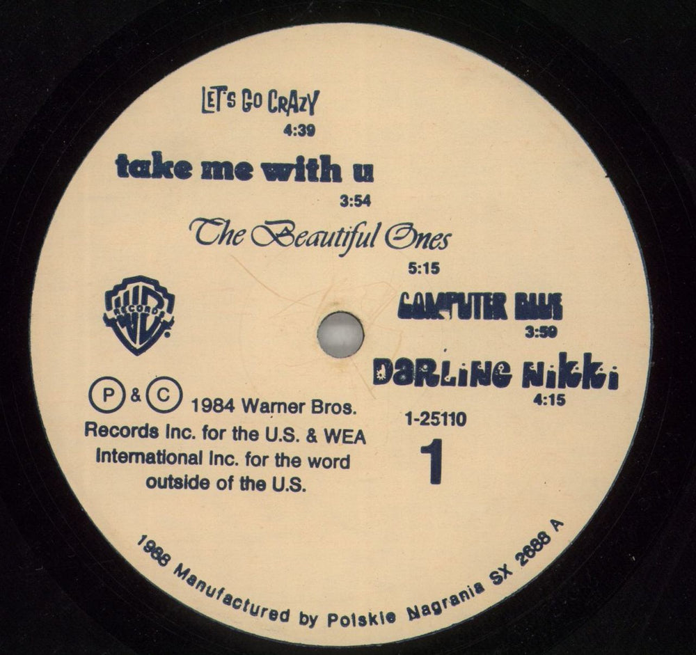 Prince Purple Rain Polish vinyl LP album (LP record) PRILPPU870605