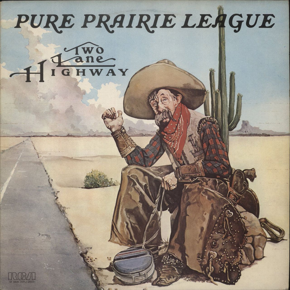 Pure Prairie League Two Lane Highway UK vinyl LP album (LP record) APL1-0933