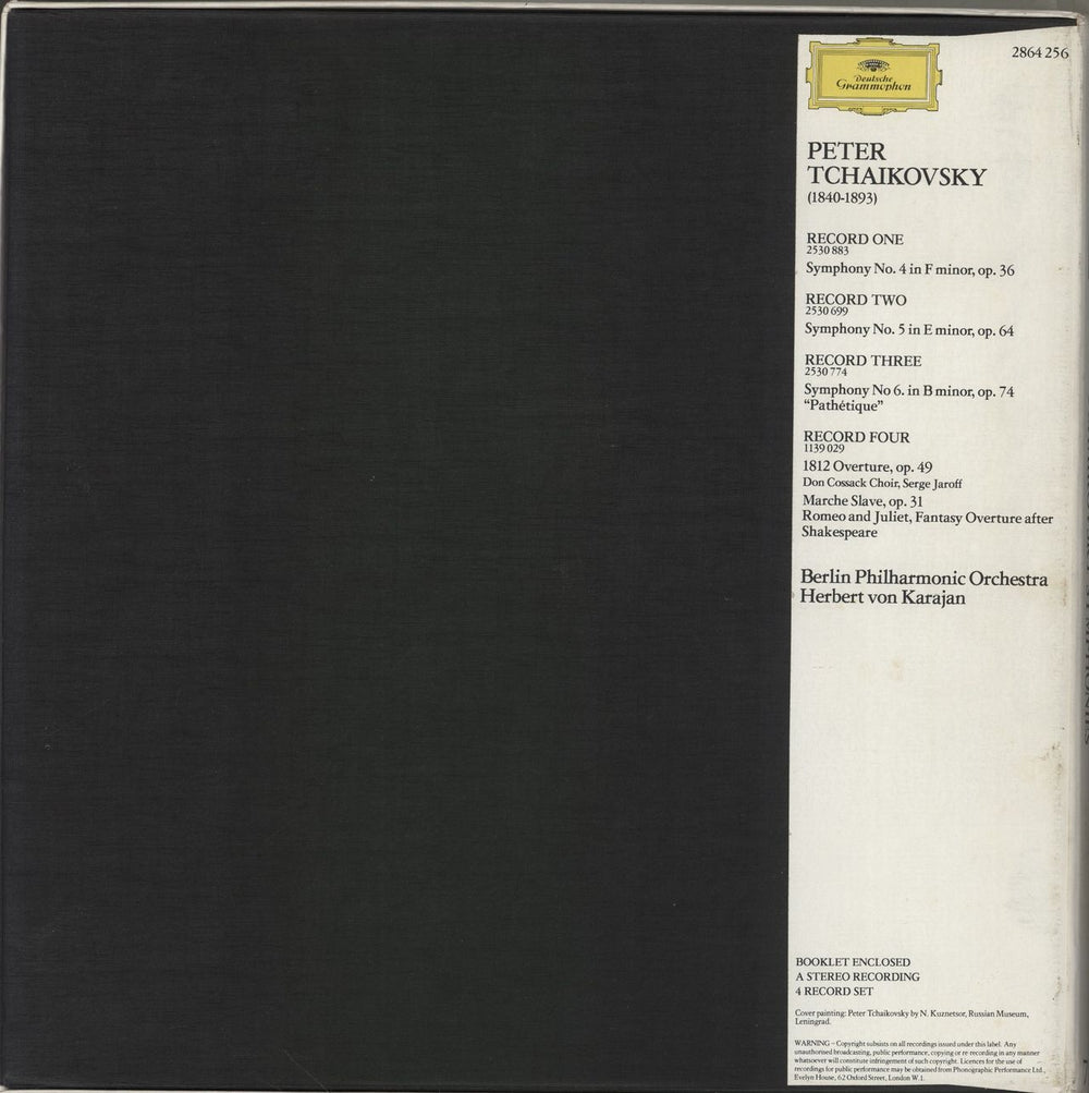 Pyotr Ilyich Tchaikovsky Tchaikovsky Symphonies German Vinyl Box Set