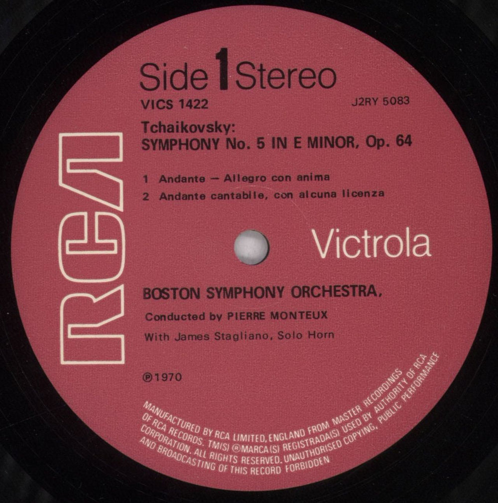 Pyotr Ilyich Tchaikovsky Tchaikovsky: Symphony No 5 In E Minor, Op. 64 UK vinyl LP album (LP record) T3NLPTC843867