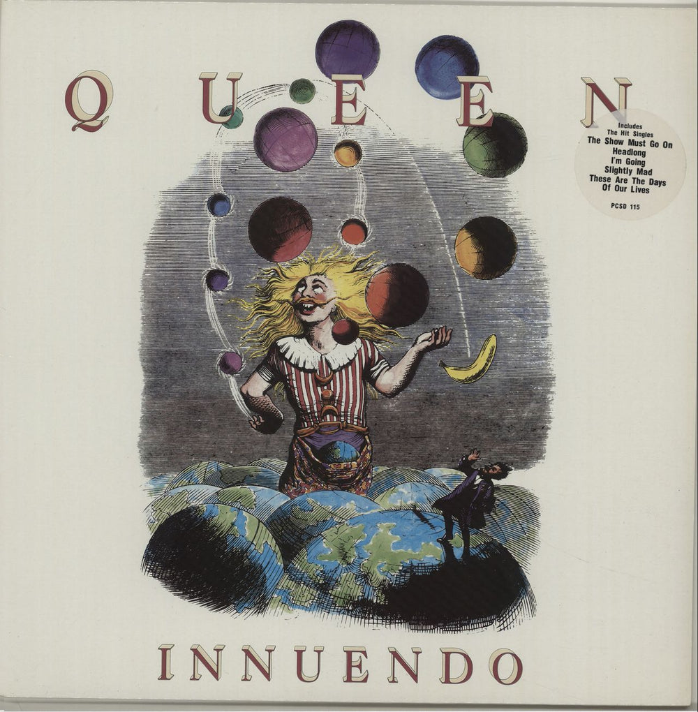Queen Innuendo - Hype-Stickered UK vinyl LP album (LP record) PCSD115