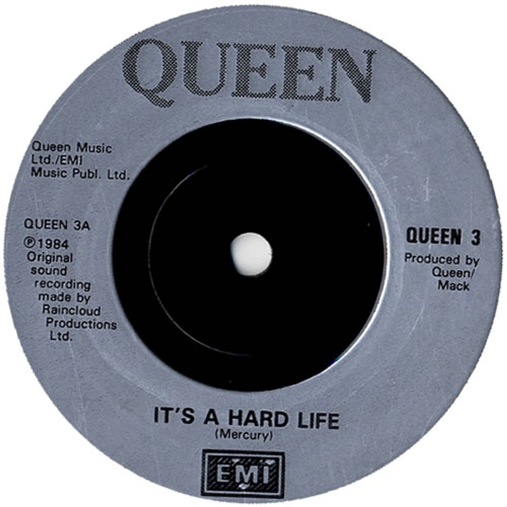 Queen It's A Hard Life - 1st - Inj UK 7" vinyl single (7 inch record / 45) QUE07IT585662