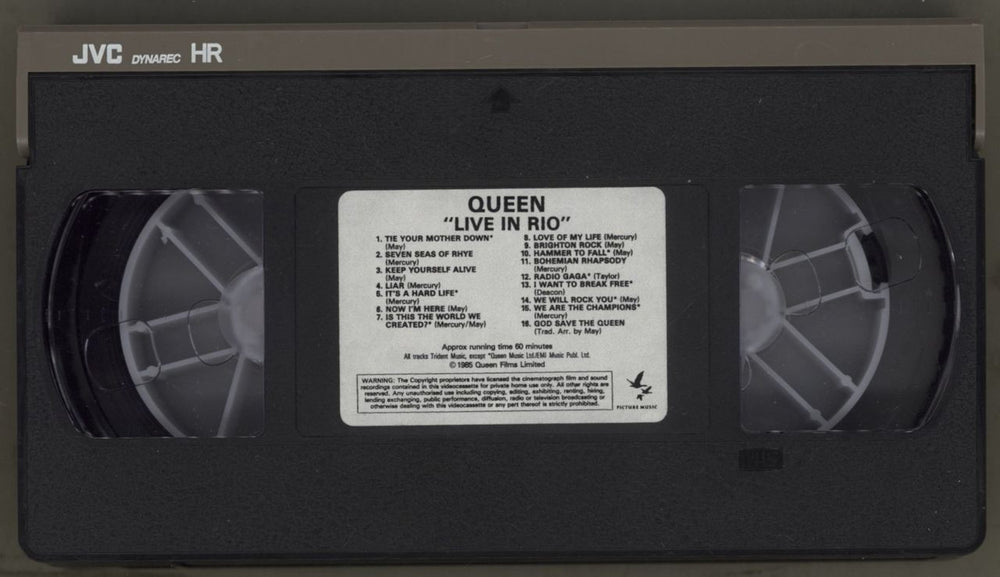 Queen Live In Rio UK video (VHS or PAL or NTSC) QUEVILI282148