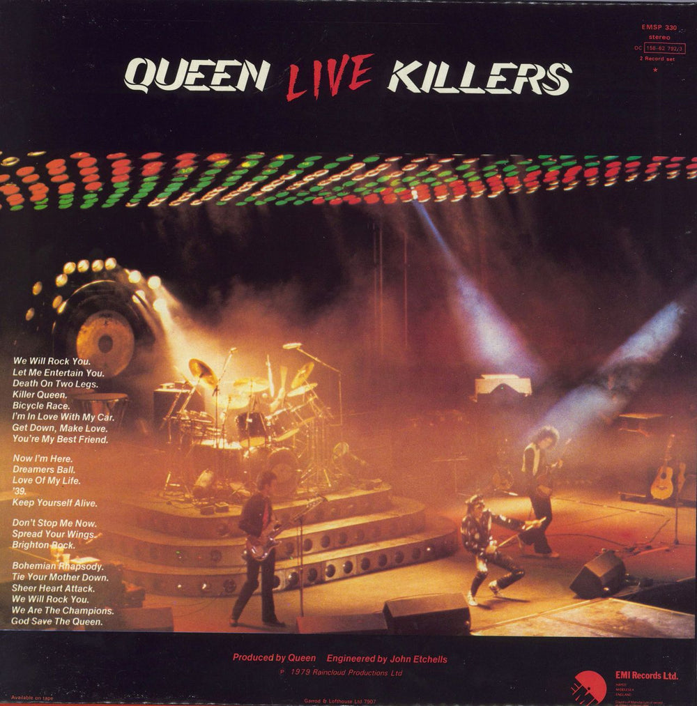 Queen Live Killers - 1st UK 2-LP vinyl record set (Double LP Album)