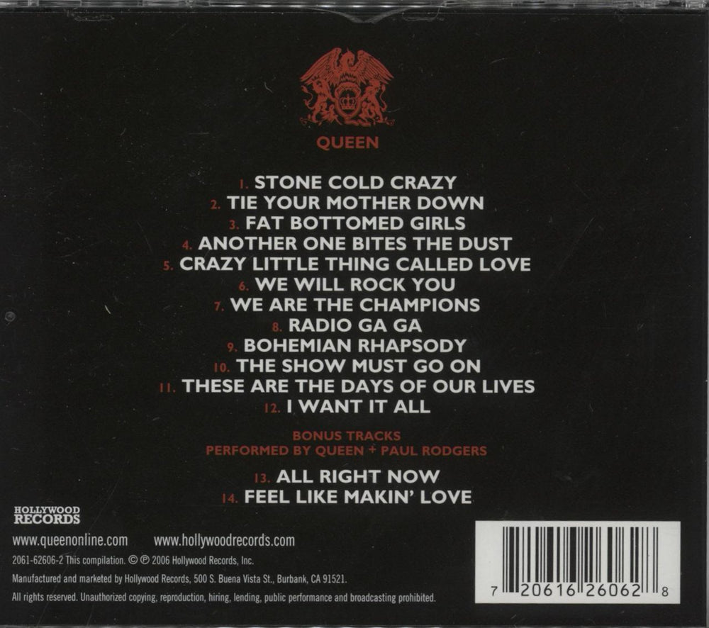 Queen Stone Cold Classics US CD album (CDLP) 720616260628