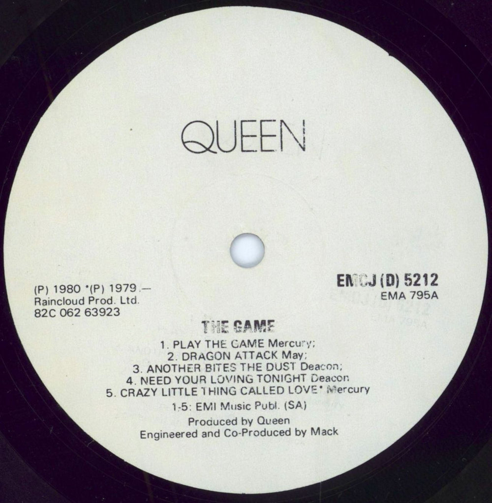 Queen The Game Zimbabwe vinyl LP album (LP record) QUELPTH793037