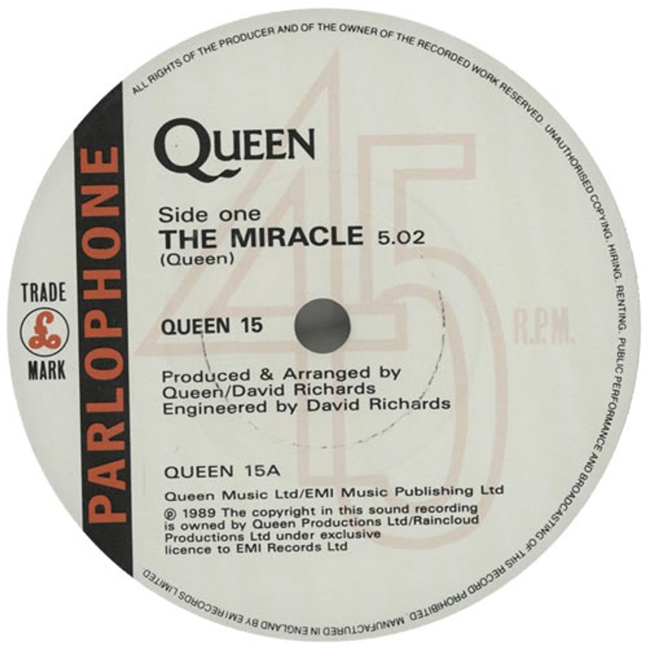 Queen The Miracle - Hologram Sleeve UK 7