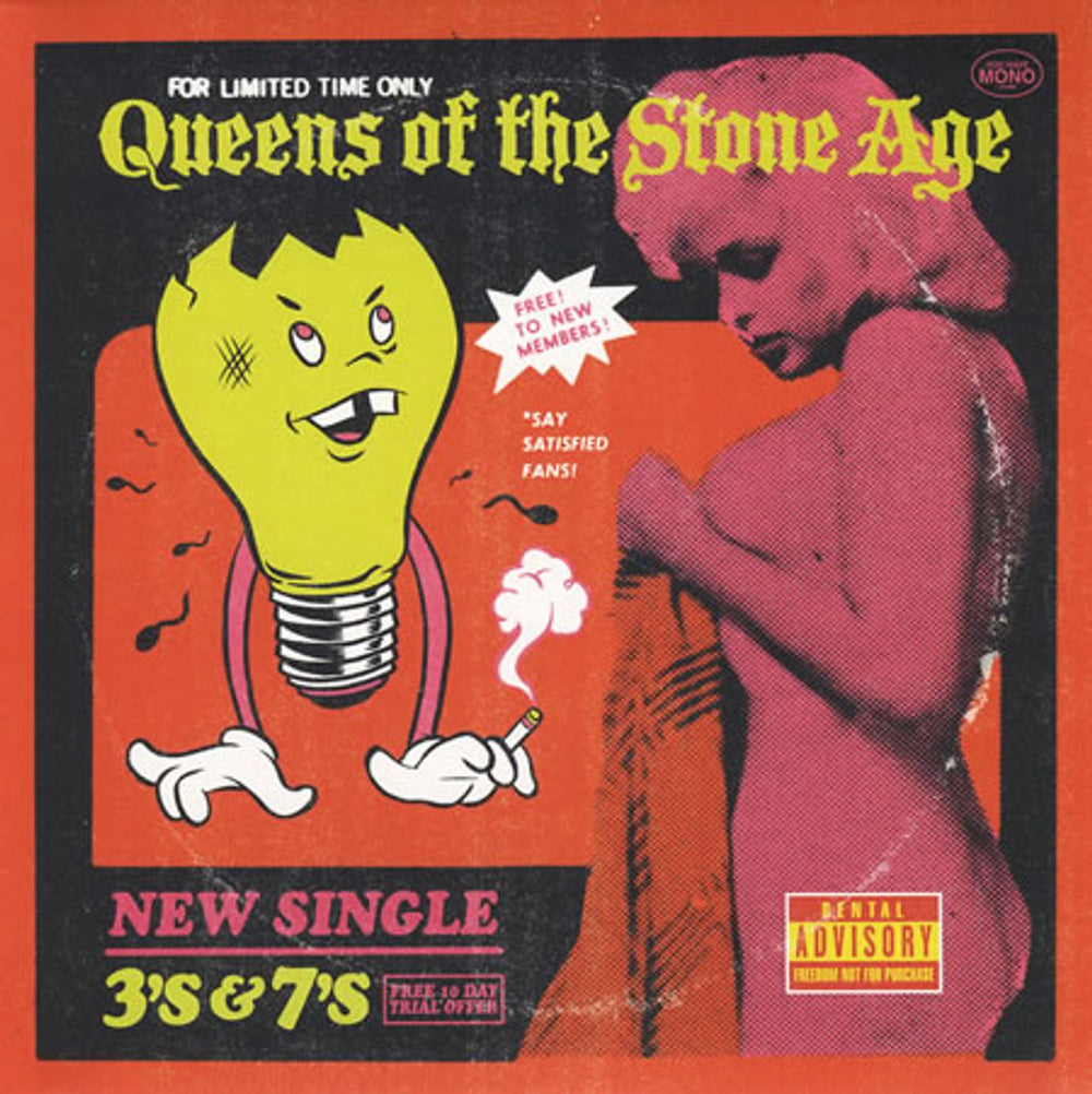 Queens Of The Stone Age 3's & 7's UK 7" vinyl single (7 inch record / 45) 1735381