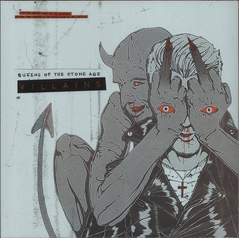 Queens Of The Stone Age Villians - Indie Exclusive - Sealed + Sticker Set UK 2-LP vinyl record set (Double LP Album) OLE-1125-8