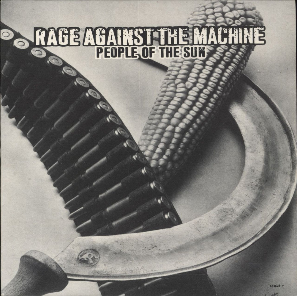 Rage Against The Machine People Of The Sun - Orange vinyl UK 7" vinyl single (7 inch record / 45) 6636287