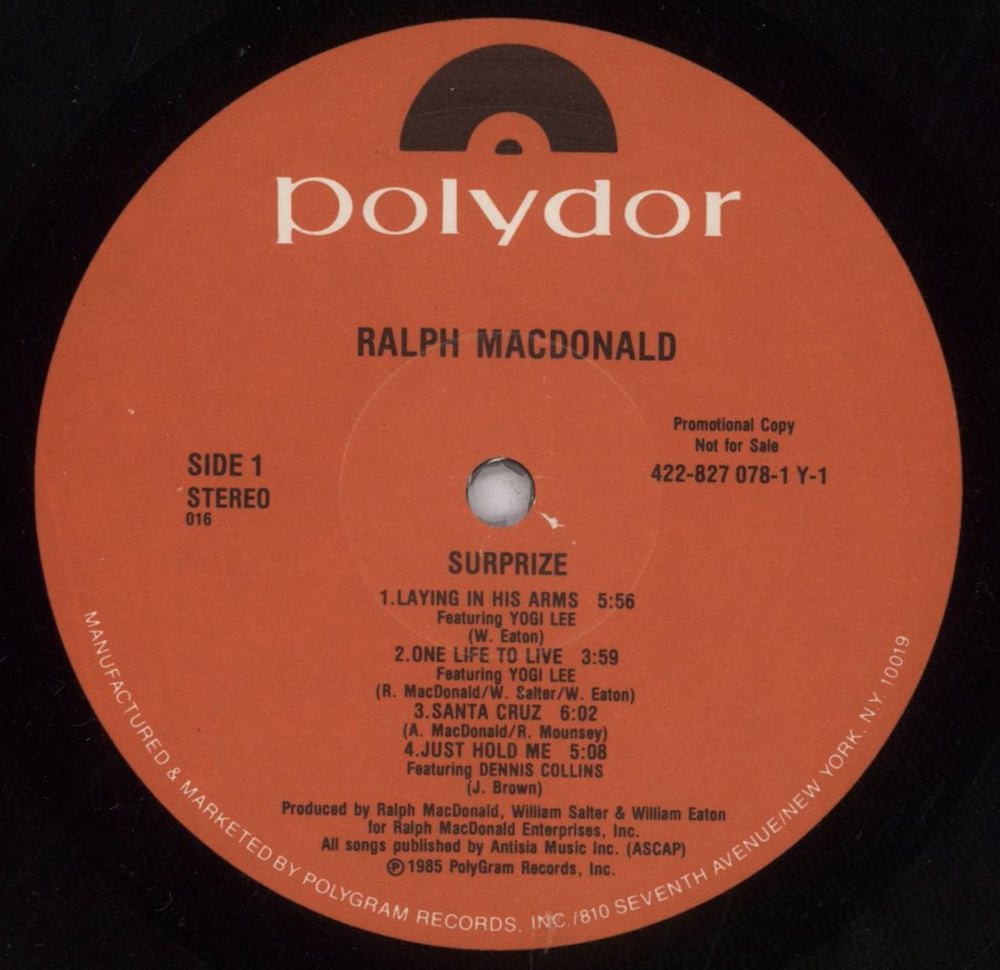 Ralph MacDonald Suprize! - Promo Stamped US vinyl LP album (LP record) RPMLPSU845738