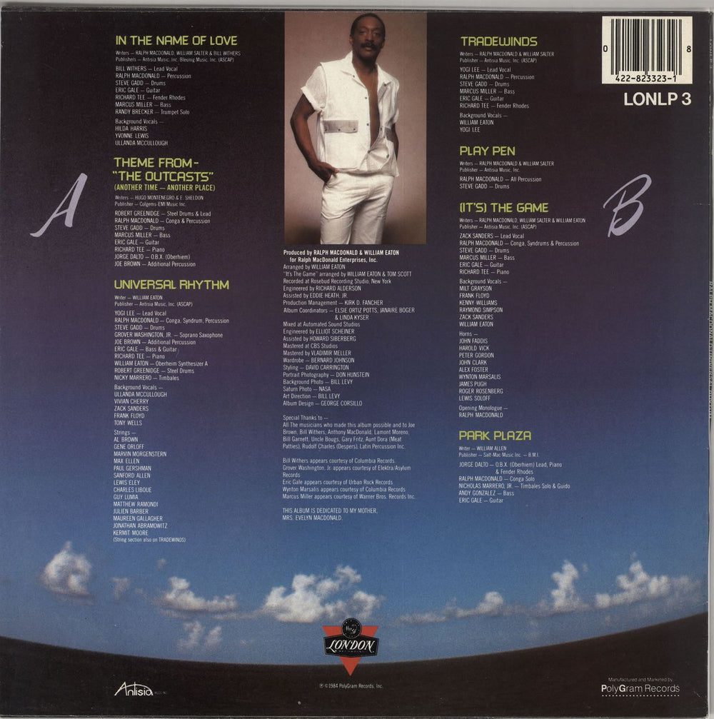 Ralph MacDonald Universal Rhythm UK vinyl LP album (LP record) 042282332318