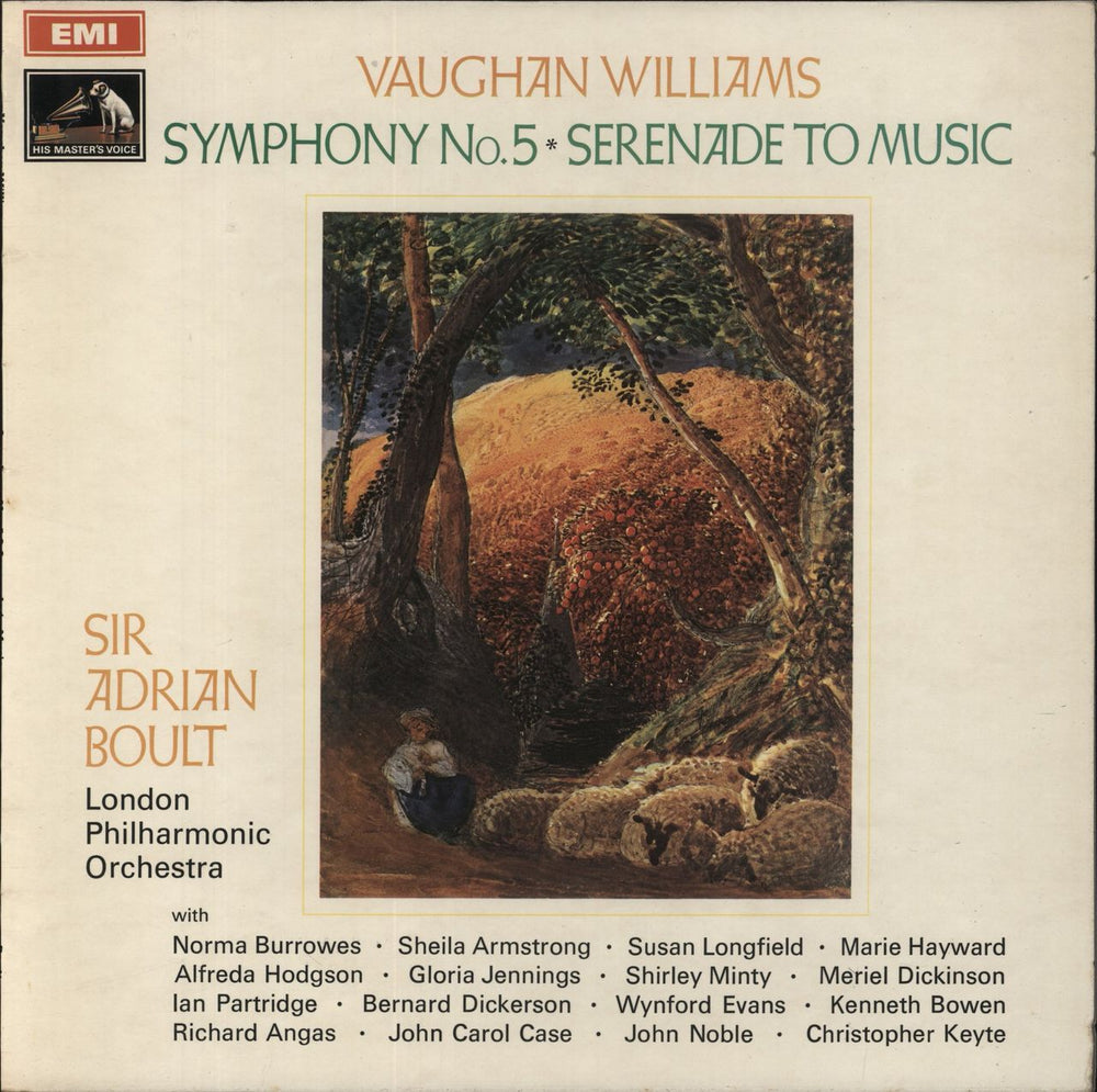 Ralph Vaughan Williams Symphony No. 5 / Serenade To Music UK vinyl LP album (LP record) ASD2538