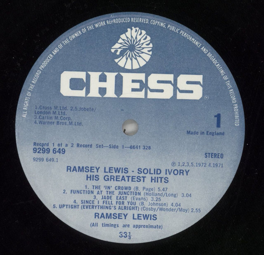 Ramsey Lewis Solid Ivory: His Greatest Hits UK 2-LP vinyl record set (Double LP Album) RB82LSO649537