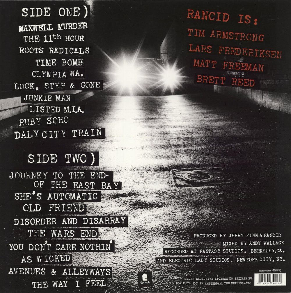 Rancid And Out Come The Wolves - Gold Vinyl - EX US vinyl LP album (LP record) 8714092744118