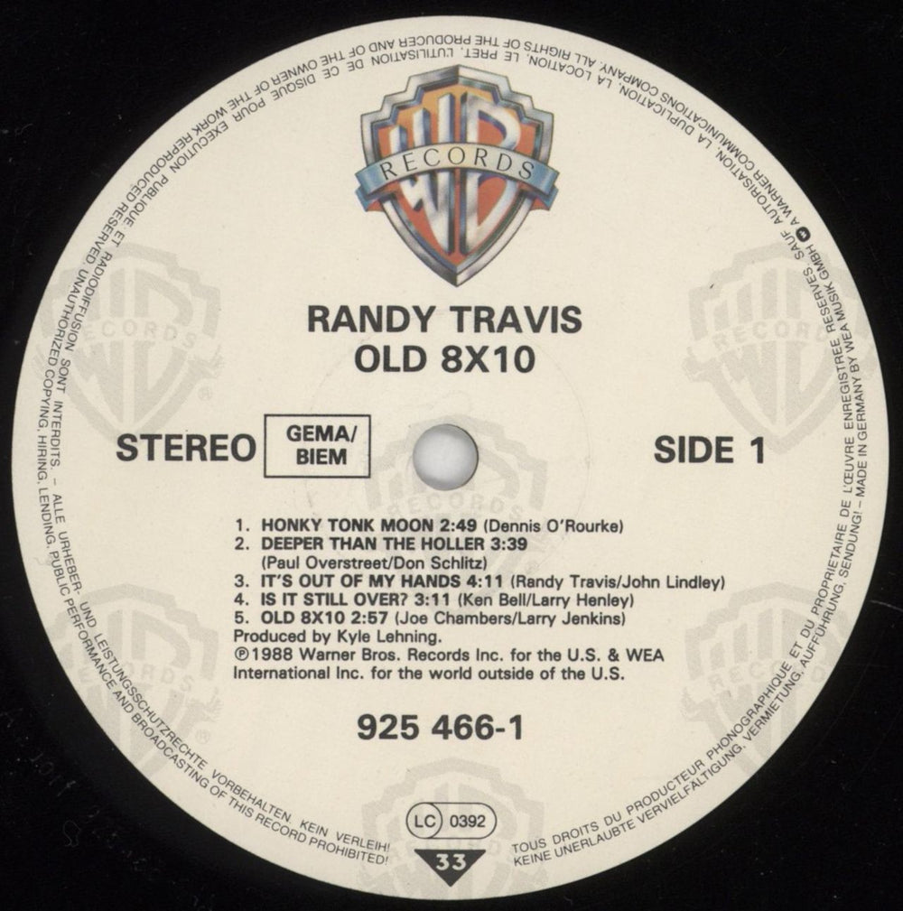 Randy Travis Old 8x10 UK vinyl LP album (LP record) RANLPOL851064