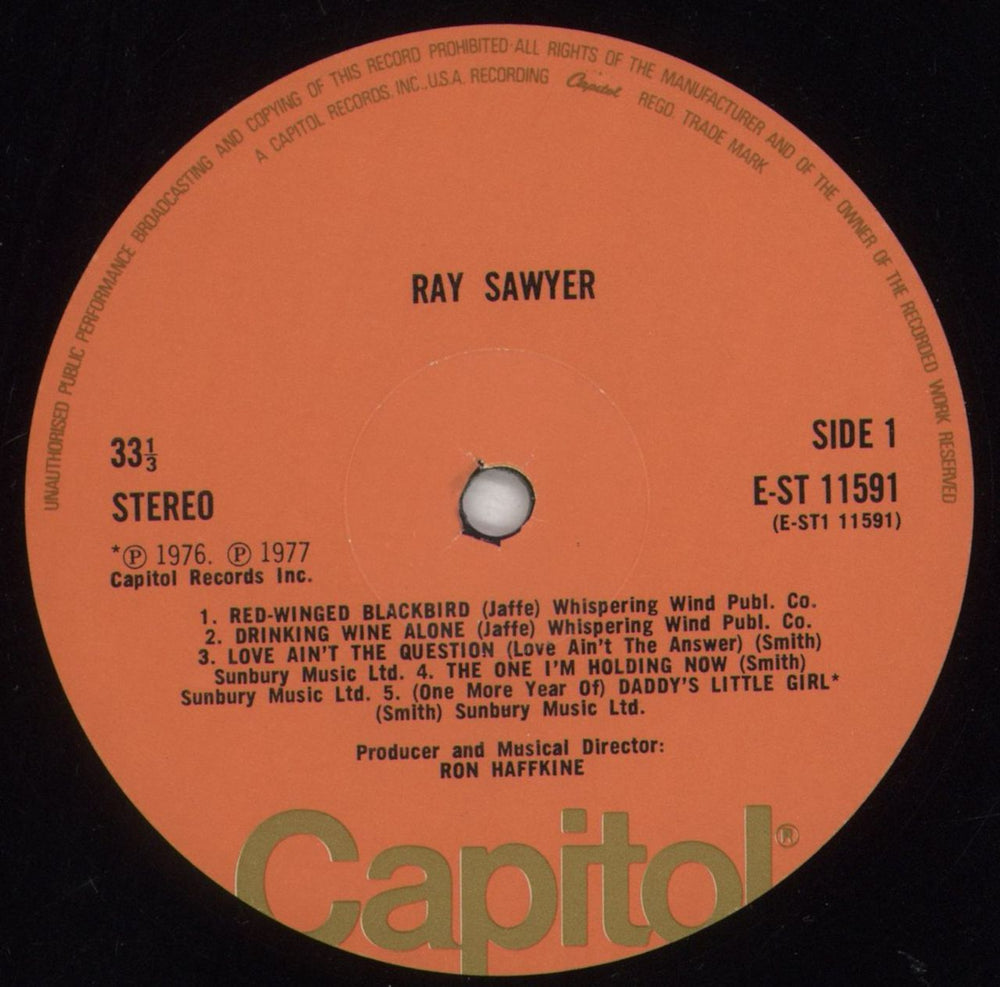 Ray Sawyer Ray Sawyer UK vinyl LP album (LP record) XBYLPRA639642