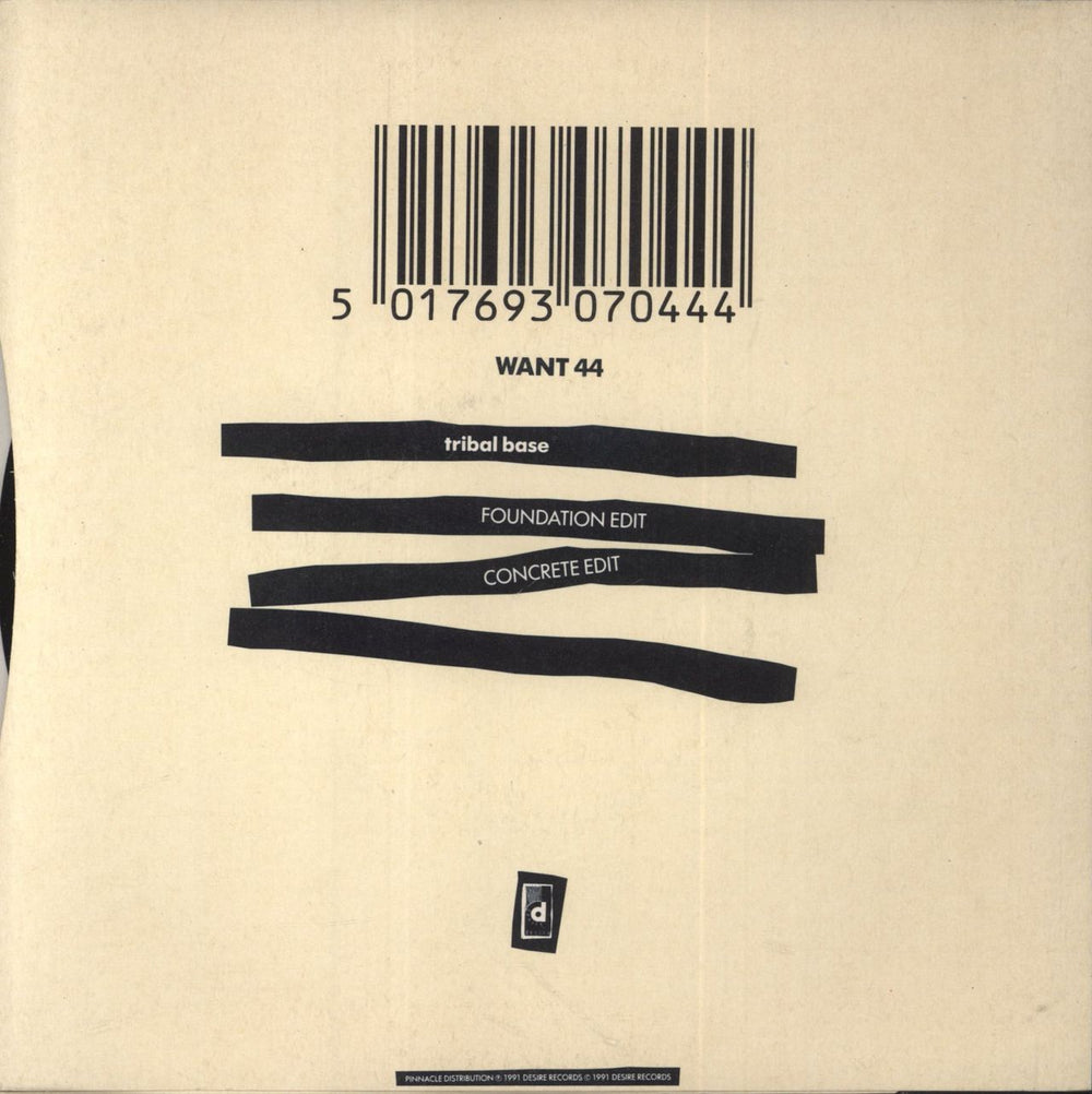 Rebel MC Tribal Base UK 7" vinyl single (7 inch record / 45) 5017693070444