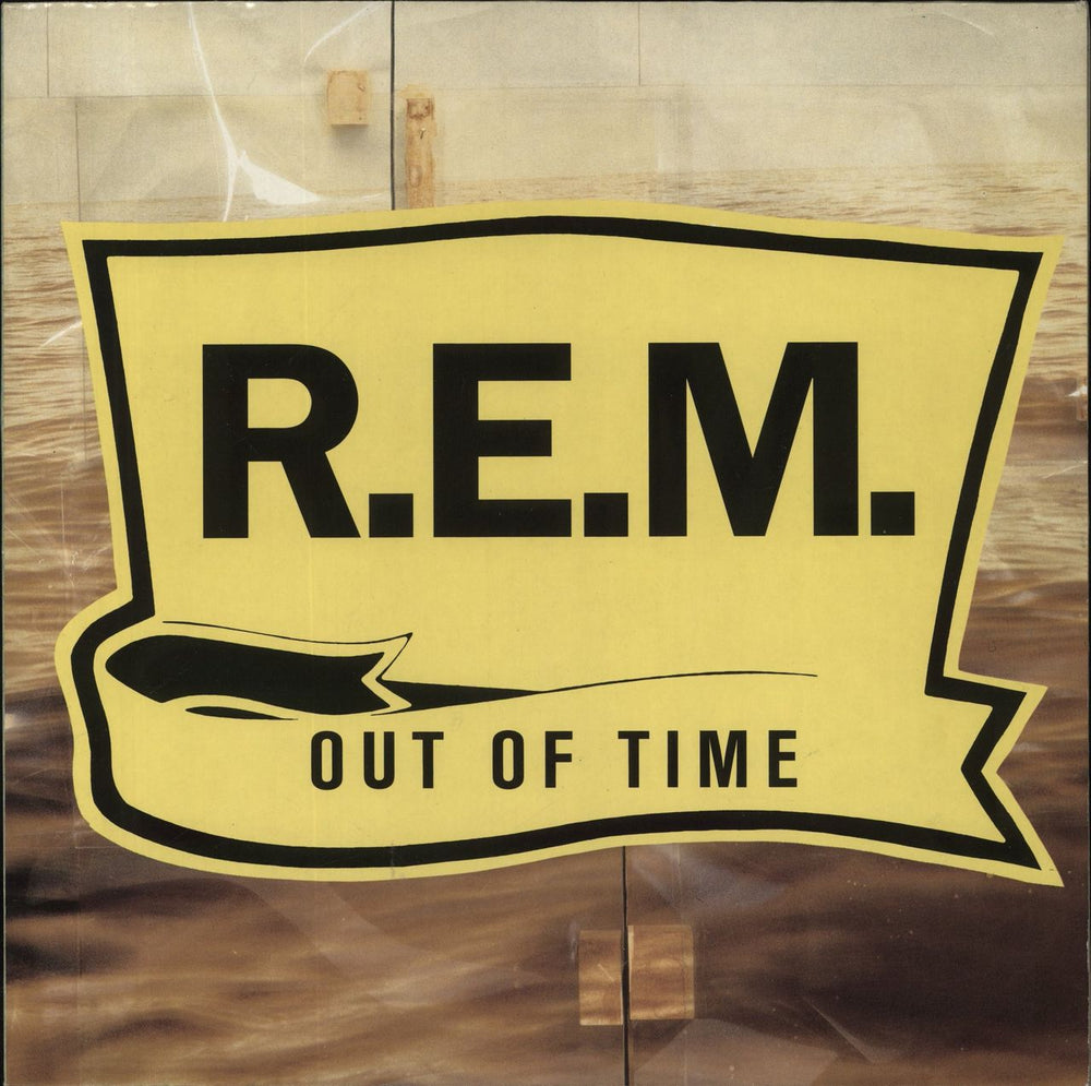 REM Out Of Time - EX UK vinyl LP album (LP record) WX404