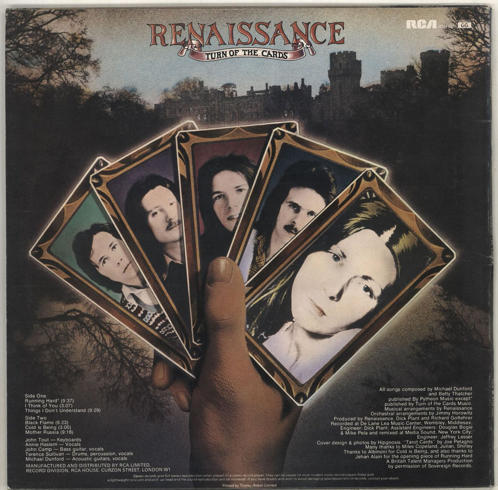 Renaissance Turn Of The Cards - EX UK vinyl LP album (LP record) RENLPTU698829