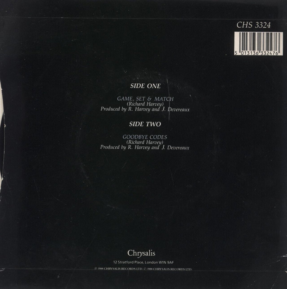 Richard Harvey Game, Set & Match UK 7" vinyl single (7 inch record / 45) 5013136332476