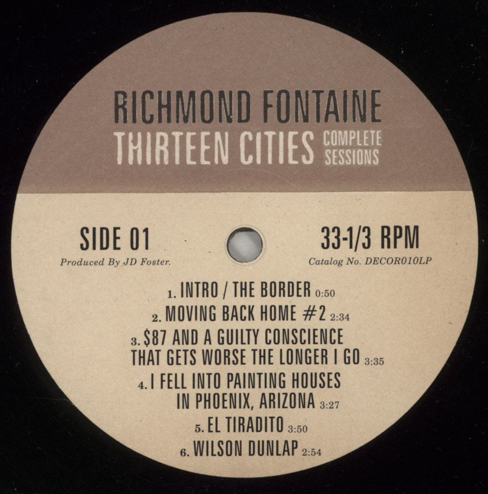 Richmond Fontaine Thirteen Cities (Complete Sessions) - 180gm UK 2-LP vinyl record set (Double LP Album) 4OC2LTH871836