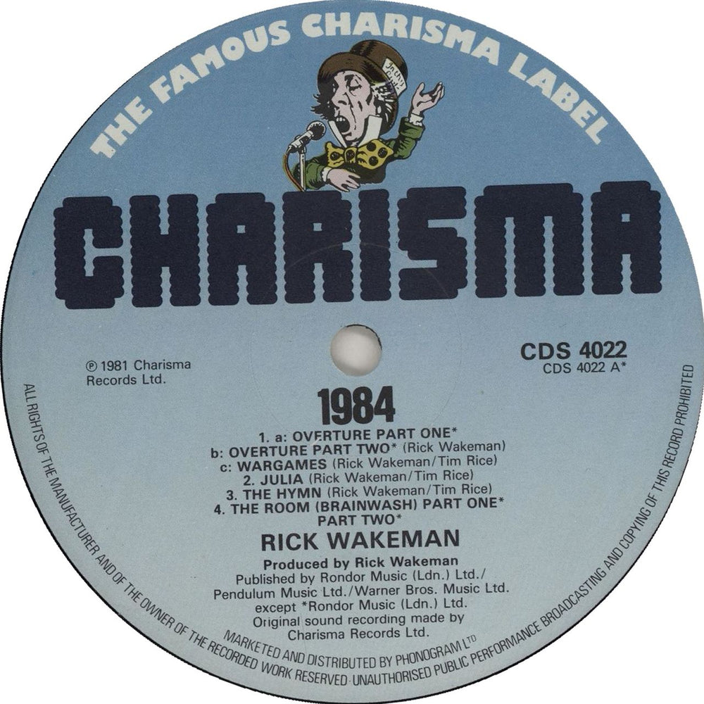 Rick Wakeman 1984 (Nineteen Eighty Four) UK vinyl LP album (LP record) RKWLPNI238755