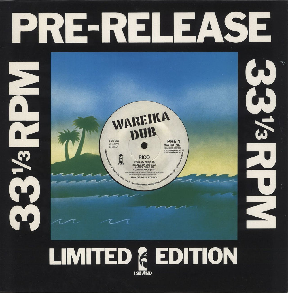 Rico Wareika Dub - 180gm UK vinyl LP album (LP record) 535179-8