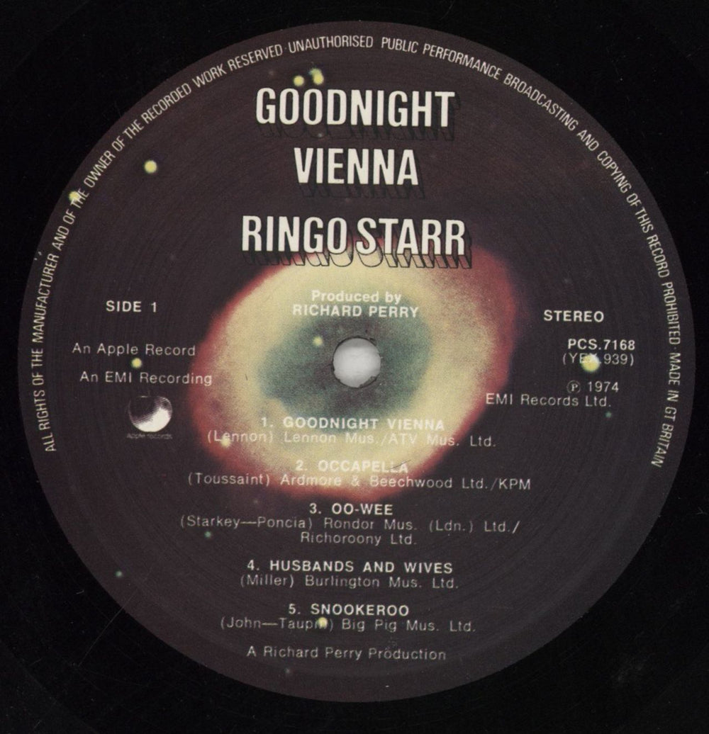 Ringo Starr Goodnight Vienna UK vinyl LP album (LP record) RINLPGO63403