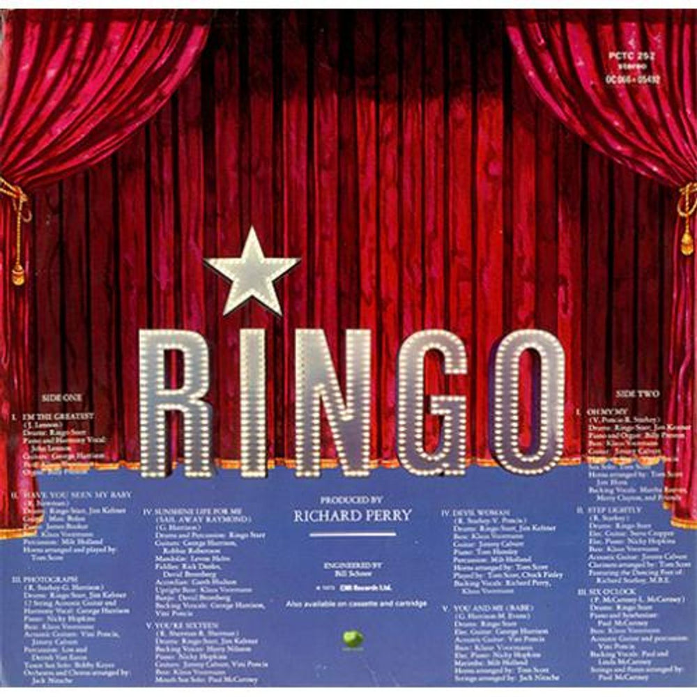 Ringo Starr Ringo UK vinyl LP album (LP record) RINLPRI188702