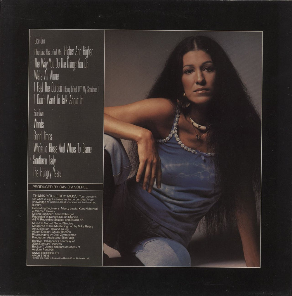 Rita Coolidge Anytime... Anywhere UK vinyl LP album (LP record)